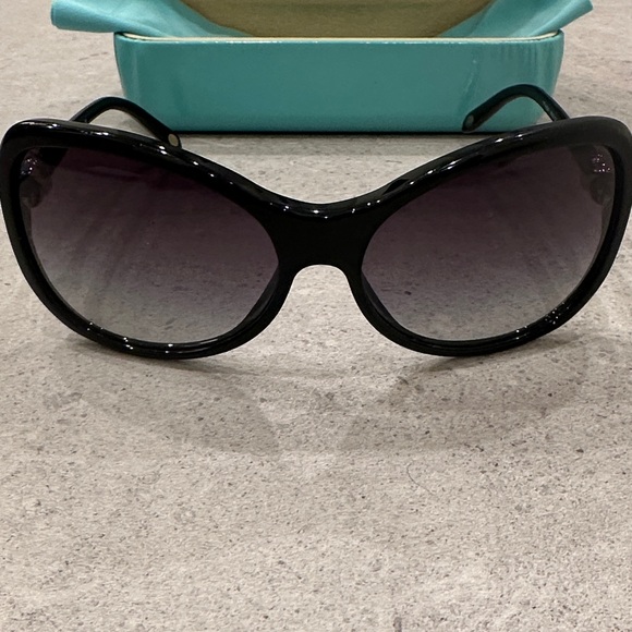 Tiffany & Co. Black Sunglasses with Turquoise Cases